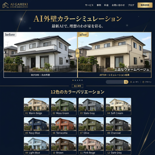 AI外壁カラーシミュレーション